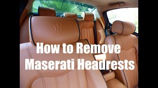 Dissection of Maserati seat to see how the Headrests come out.