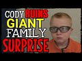 DaddyOFive CODY RUINS A GIANT FAMILY SURPRISE February 1 2017