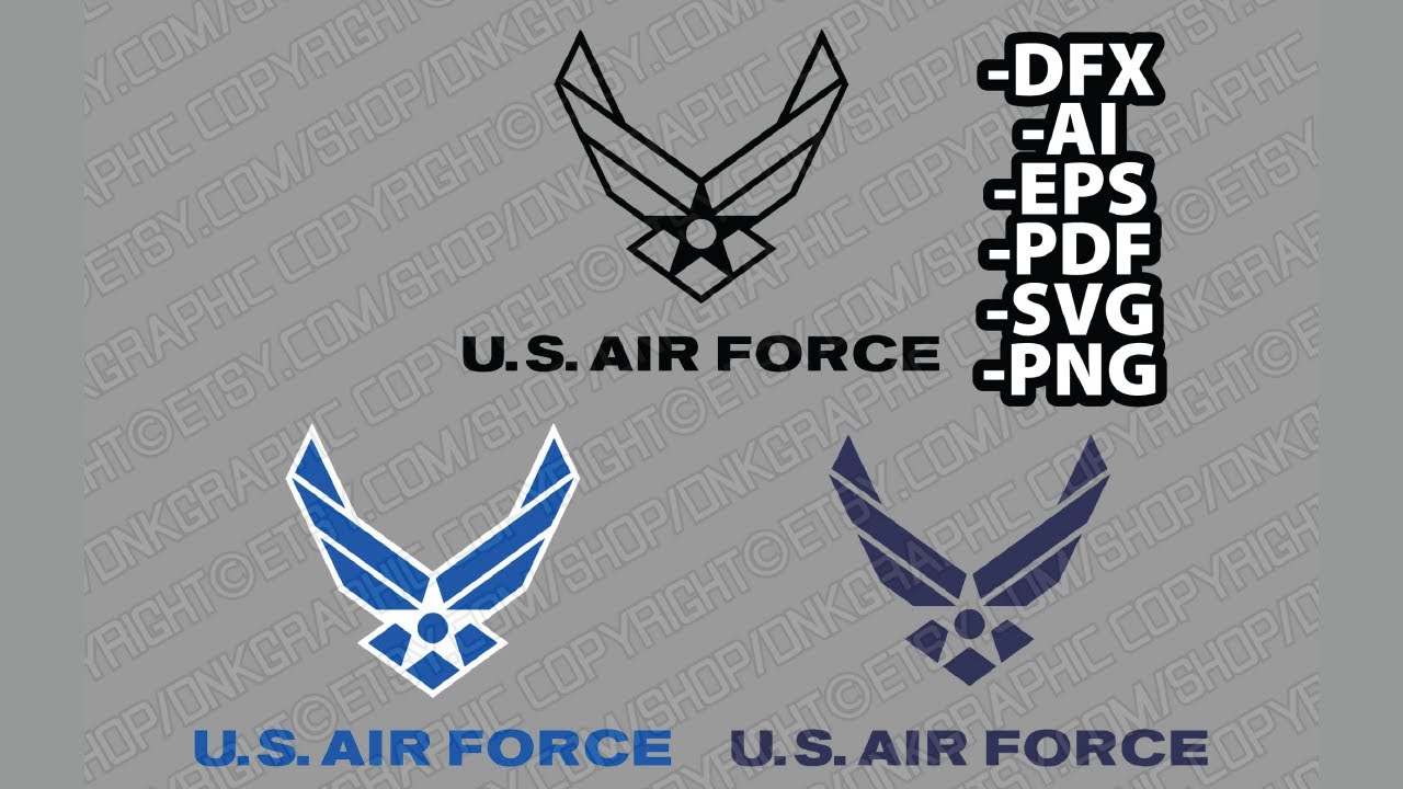 USA Air Force SVG Sticker Decal Silhouette Cameo Cricut Cut File  Dxf PNG