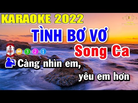 Tình Bơ Vơ Karaoke Song Ca | Trọng Hiếu