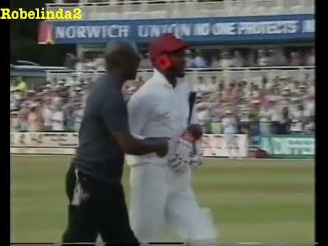 Most retarded celebration of a wicket    DOMINIC CORK gets Brian Lara