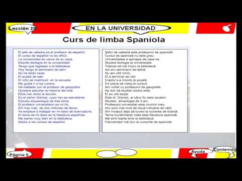 Curs video de limba Spaniola - Lectia 20