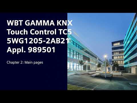 2 Siemens KNX Touch Control Panel TC5: Main pages