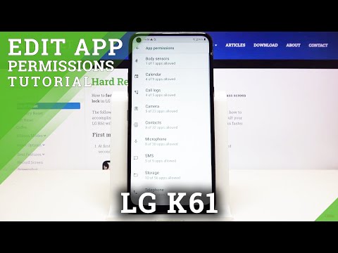 How to Change App Permissions in LG K61 – Apps Permissions