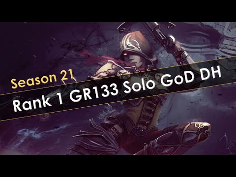 Diablo 3 Season 21 Rank 1 GR133 Solo GoD Demon Hunter