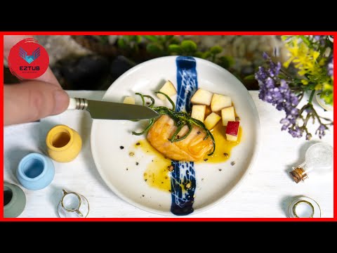 Pan fried salmon with rosemary sauce | Rosemary salmon recipe | Tiny Cooking.