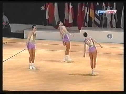 C.Mundo Aeróbic - Klaipeda 2002 - Trío España(Alba de las Heras,Jonatan Cañada,Israel Carrasco)