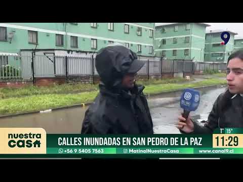 Colapso por lluvias: Diversas calles inundadas en San Pedro de la Paz