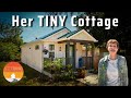 She's Aging in Place in 1-level Tiny House on Foundation & loving it!