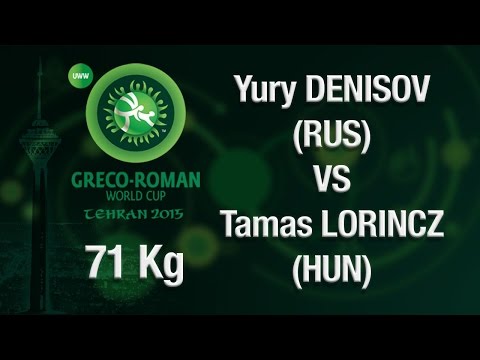 Group B, Round 1 - Greco-Roman Wrestling 71 kg - Y. DENISOV (RUS) vs T. LORINCZ (HUN) - Tehran 2015