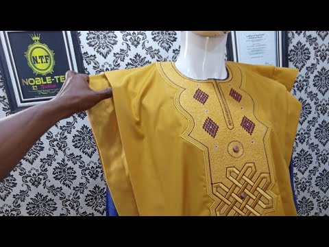 HOW TO CUT AND SEW AGBADA  //double folded agbada