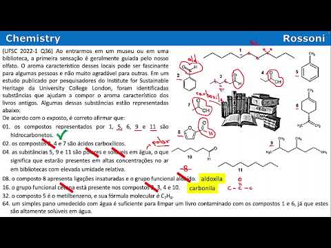 UFSC 2022-1 verão  Questão 36 - Funções orgânicas