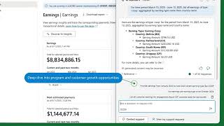 Partner Center AI assistant for earnings