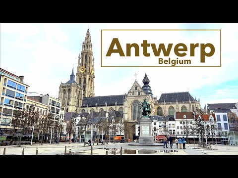 Antwerp Belgium - Walking in Antwerp - HDR walking tour - 4K HDR 60 fps