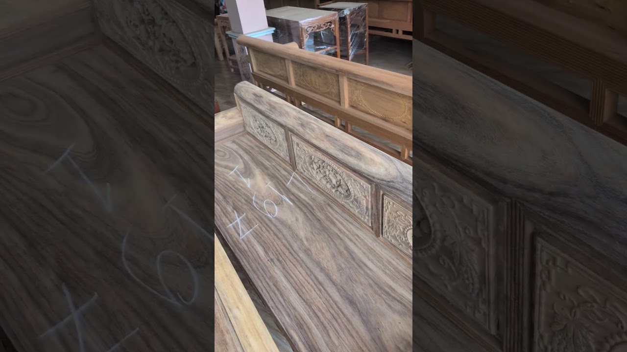 Trường kỷ gỗ lim 197cm chân 9 chỉ - Ván dày 2.5cm hàng kỹ