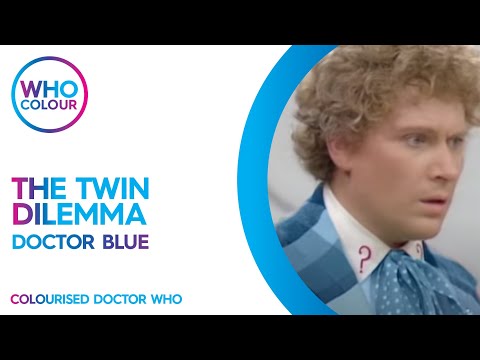 Doctor Who The Twin Dilemma Colourised Blue Coat