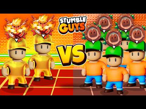 Can 2 Champions Beat 5 Woods in Stumble Guys?