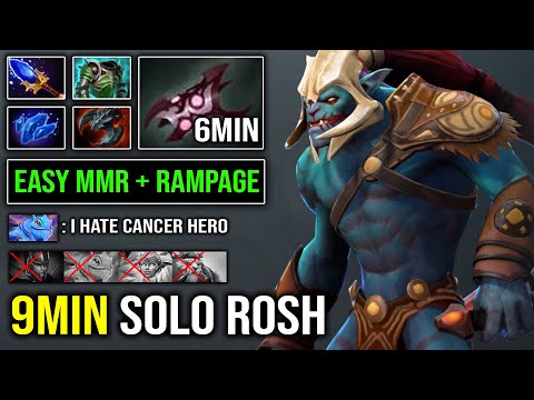 Legendary 6Min Armlet & 9Min Solo Roshan with Full Aghanim Huskar Mid EZ GG DotA 2
