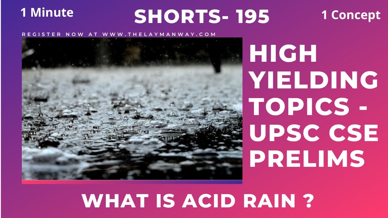 What is Acid Rain ? Explained for UPSC prelims #ias #civilservices #environment #shorts #cgpsc