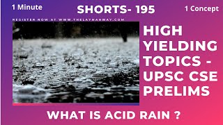 What is Acid Rain ? Explained for UPSC prelims #ias #civilservices #environment #shorts #cgpsc