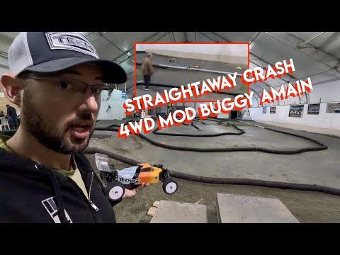 STRAIGHTAWAY CRASH! 4WD MOD Buggy AMAIN Race with TEKNO EB410.2
