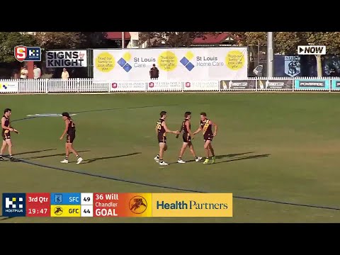 Glenelg's Will Chandler steps inside to goal - Rd 5 Hostplus SANFL Snapshot