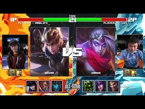 Madlife vs Uzi - Quinn vs Varus | Solo 1v1 Tournament [All-Star 2016 Event]