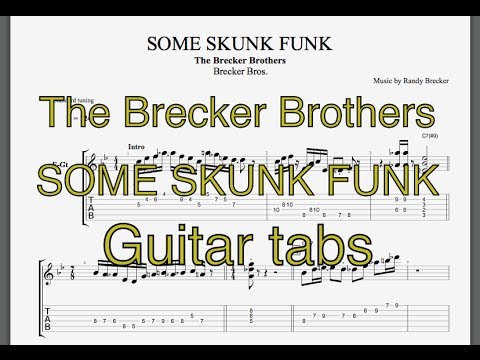 SOME SKUNK FUNK(Slow tempo)  Guitar tabs/ギタータブ譜