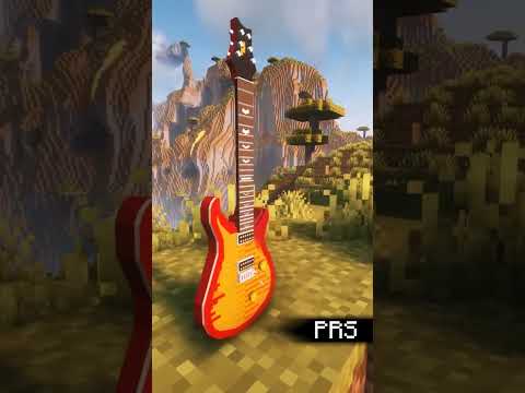 Top 5 GUITARS in Minecraft. Chibson Approved. || Nuclear Guitars || Guitar #shorts