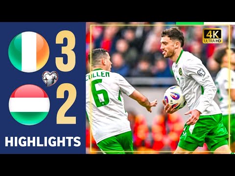 Ireland vs Hungary 3-2 Highlights - Troy Parrott hattrick  | European Qualifiers 2026 