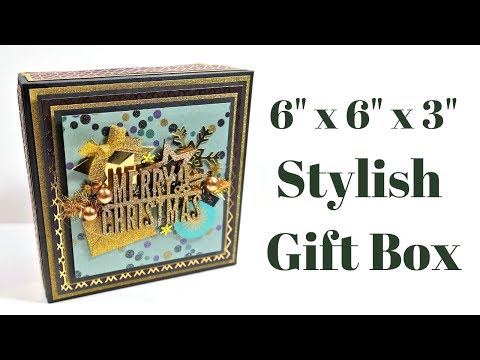Make This Beautiful 6" x 6" x 3" Stylish Gift Box | Reinforced Gift Box Idea