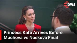 Princess Kate Arrives at Wimbledon for Women's Singles Final, Greets Players & Volunteers | AA1E
