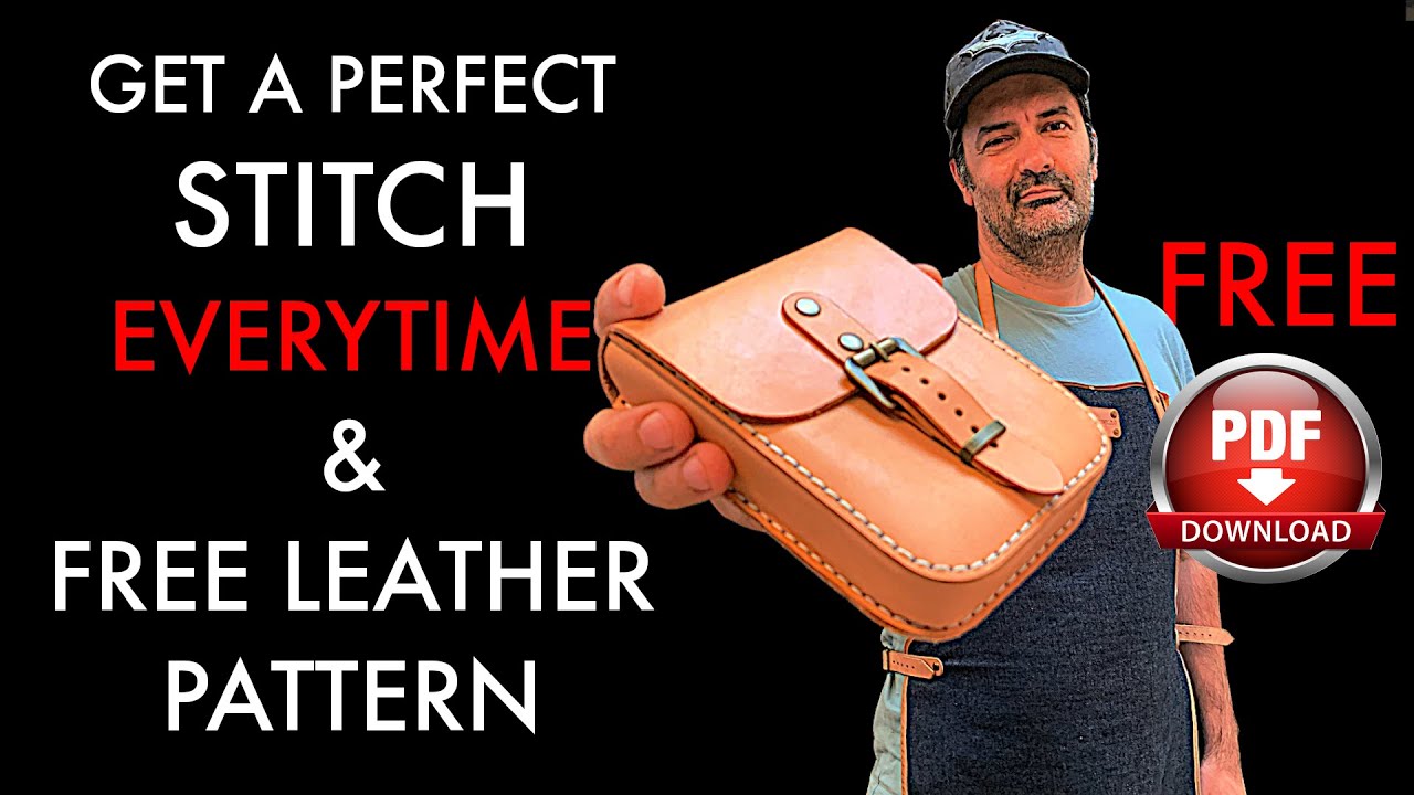 Leather Stitching Tutorial with FREE Pouch Pattern