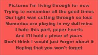 Tori kelly paper hearts lyrics