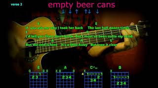 empty beer cans jon pardi guitar cover lesson