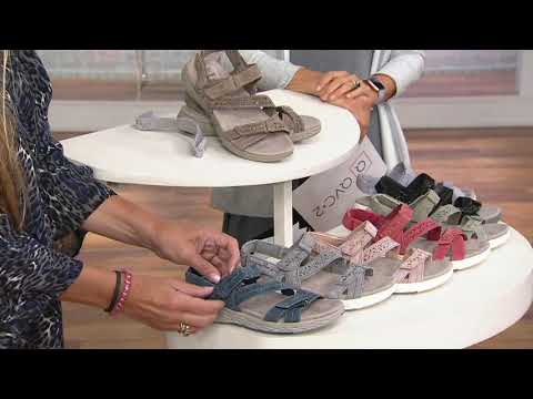 Earth Origins Suede Adjustable Sport Sandals- Westfield Wendy on QVC