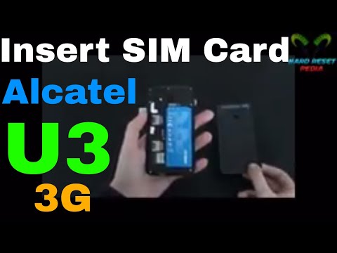 Alcatel U3 3G Insert the SIM Card