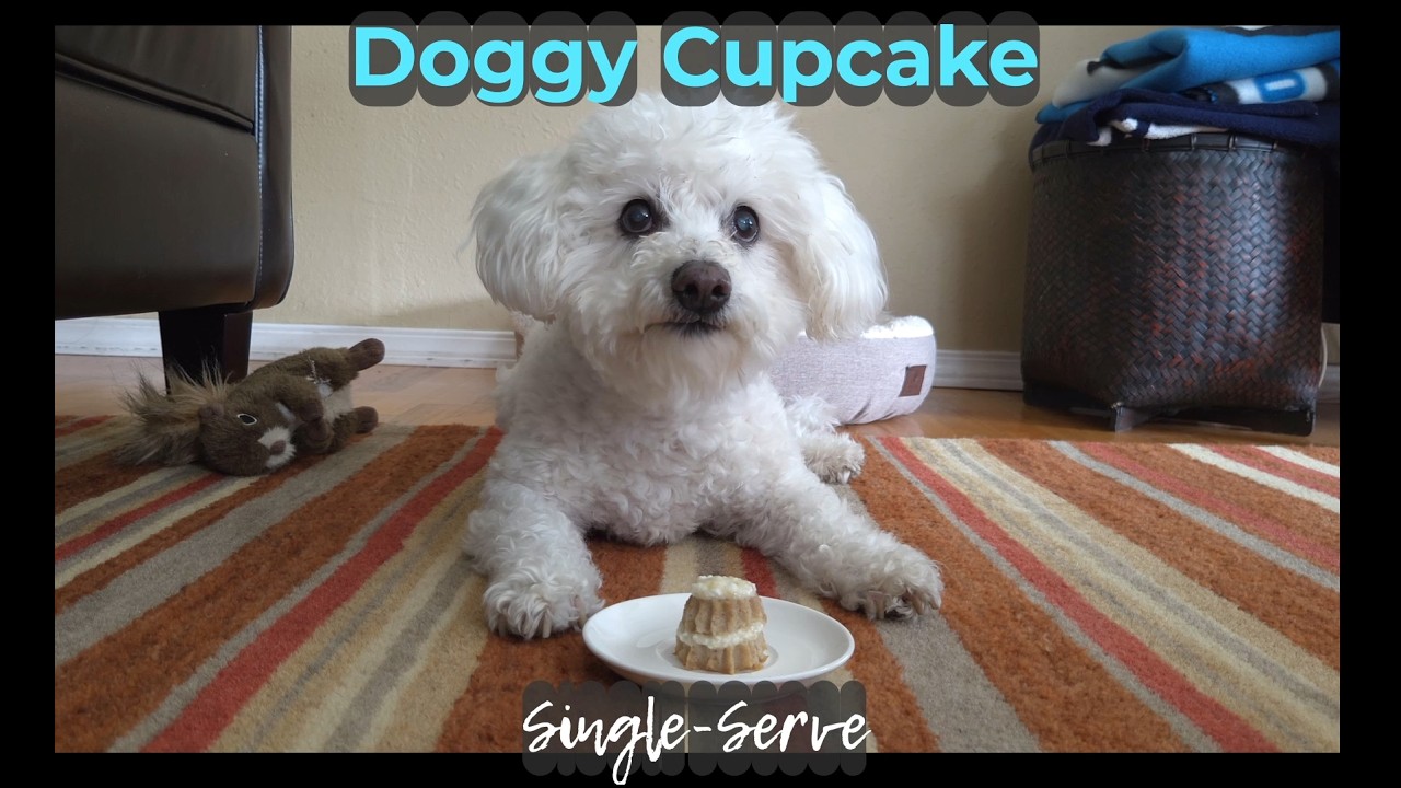Doggy Cupcake - single serve (gluten free) #smallbatchbaking #dogs 
