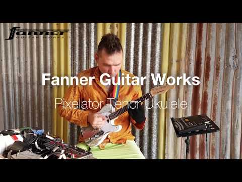 Fanner Guitar Works Tenor Pixelator Shabby Chic. Maple neck and Wenge fretboard. Gig bag included. image 4