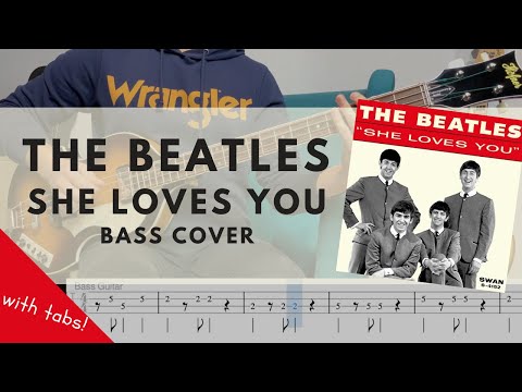 SHE LOVES YOU - The Beatles | BASS COVER WITH TABS | Höfner 500/1 CT |