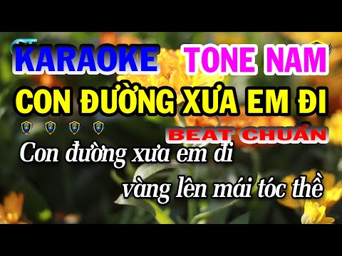 Karaoke Con Đường Xưa Em Đi Tone Nam Nhạc Sống Beat Chuẩn