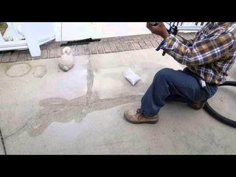 How to repair cracks in concrete patio and deck.