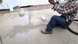 How to repair cracks in concrete patio and deck.