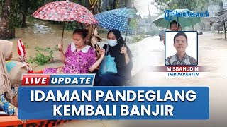 Dilanda Banjir, Kades & Warga Idaman Pandeglang Evakuasi Ibu yang Hendak Melahirkan Pakai Perahu