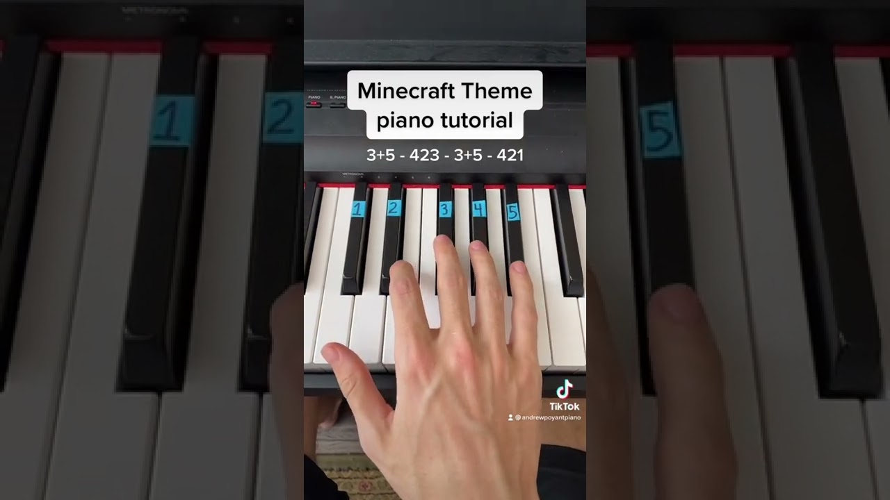 Minecraft Theme easy piano tutorial!