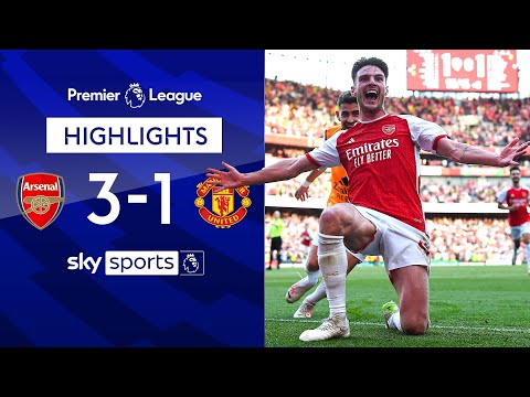 Rice scores in 96th minute to send Emirates WILD! | Arsenal 3-1 Man Utd | Premier League Highlights