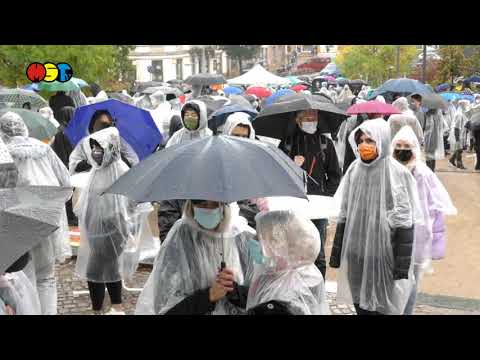 Immatrikulation im Regen