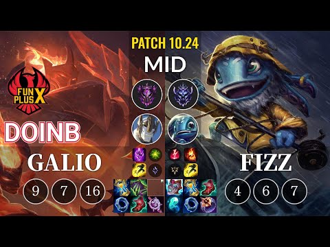 FPX Doinb Galio vs Fizz Mid - KR Patch 10.24