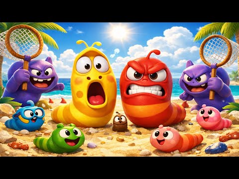 Cartoon Larva 🐌 Chewing Gum 2 🐍 Newest Fun Cartoon Worm 🐵 Cartoon Worm | SMToon Thai