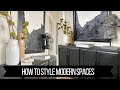 HOW TO STYLE MODERN SPACES // DIY SIDEBOARD & ABSTRACT ART TUTORIAL | DIY with KB